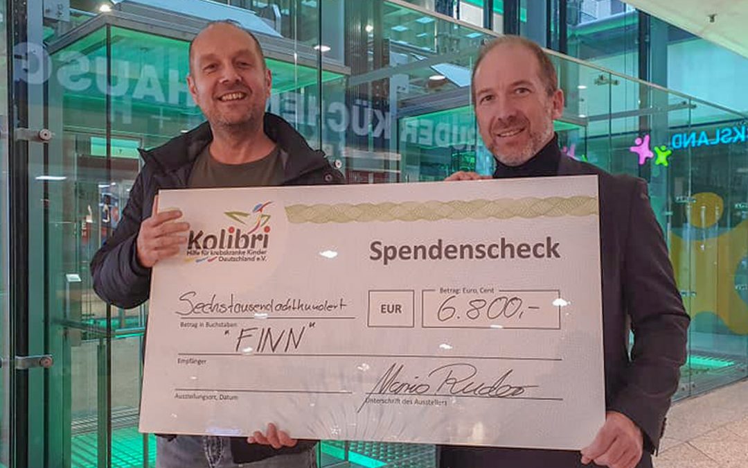 Danke für einen weiteren Spendenscheck!