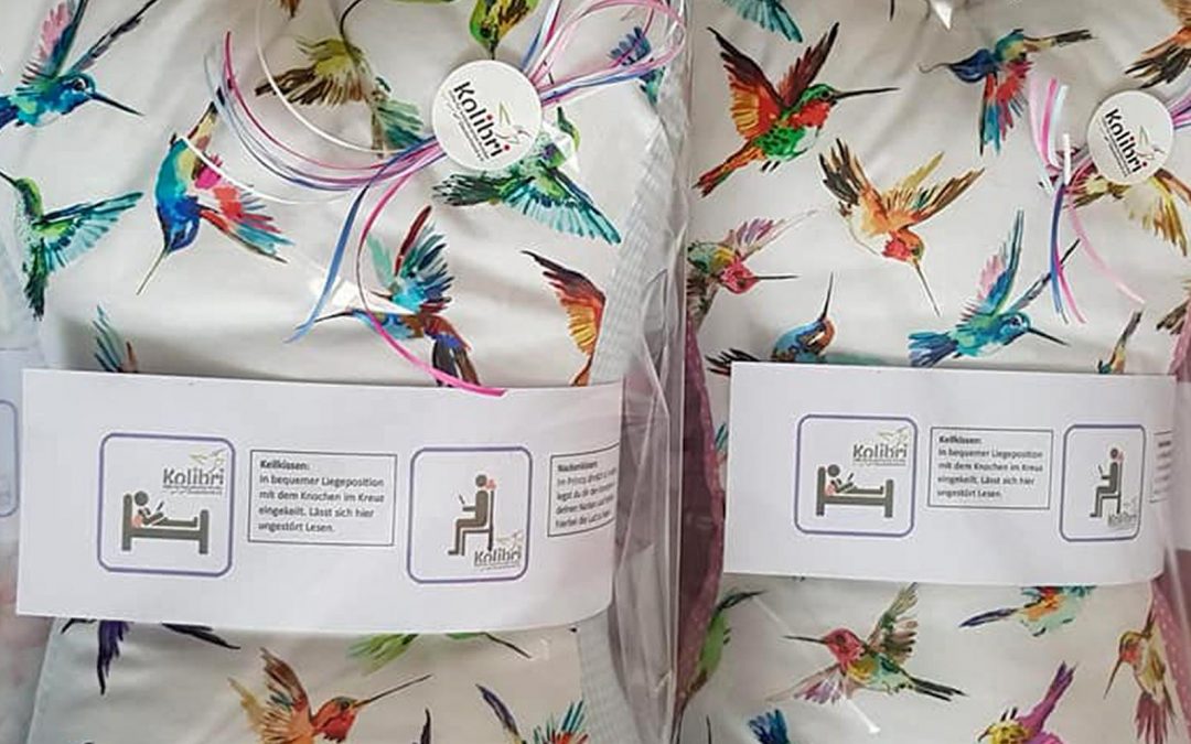 Kolibri Kissen für die Leseknochen