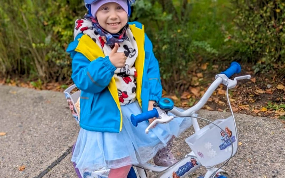 Ein Elsa Prinzessinnen Fahrrad für Amelie