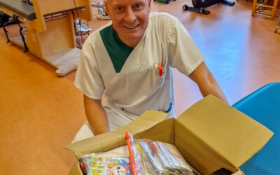 Wir danken für dieses Paket mit Geschenken für die Kinderonkologie