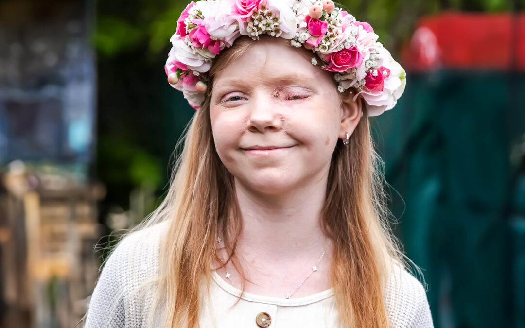 Zauberhafte Momente für Stella: Ein Foto mit Blumenkrone