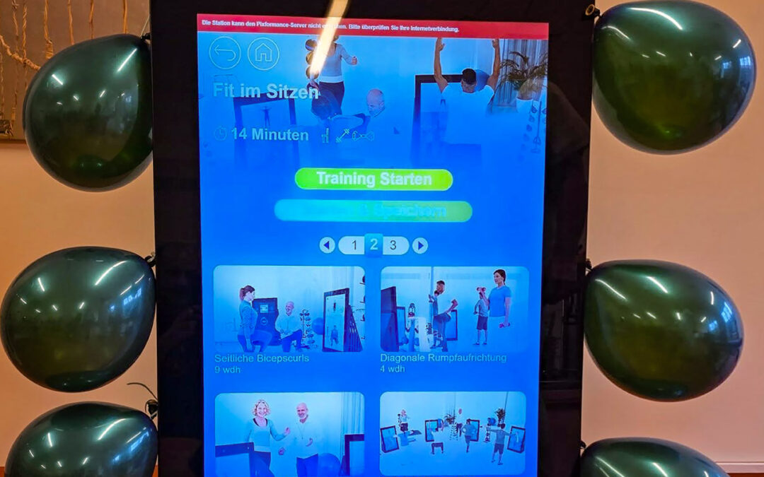 Eine Pixformance Station für die Physiotherapie der Kinderkrebsstation