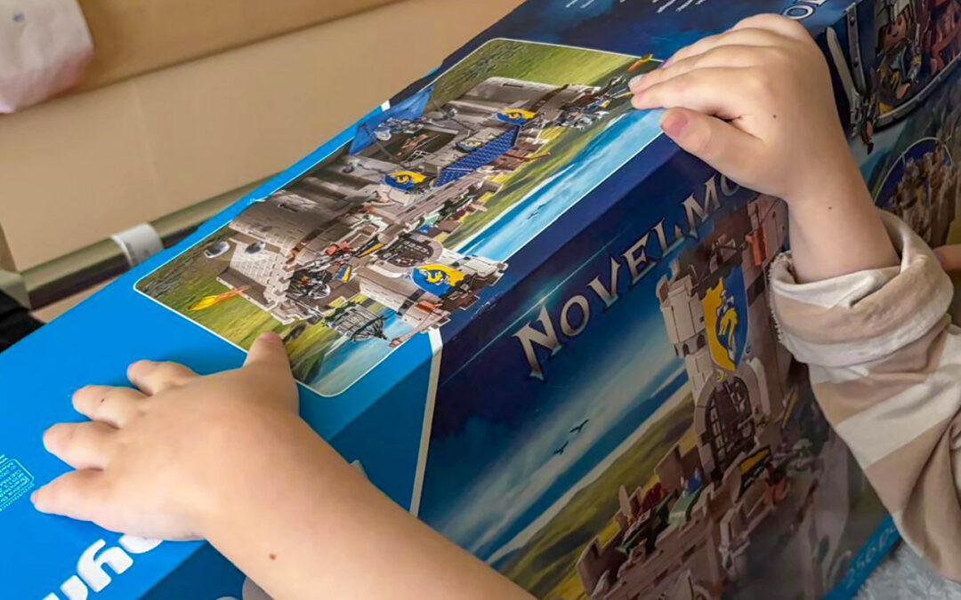 Mit einer Playmobil Burg wurde der Herzenswunsch von Lennox erfüllt
