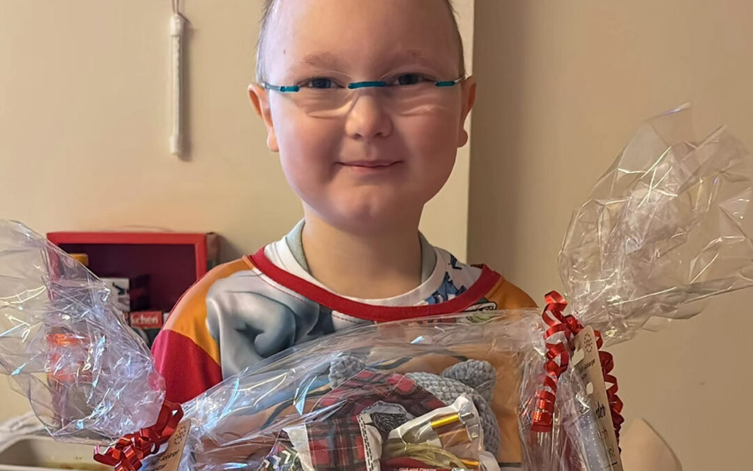 Präsentkörbe vom Haema Blutspendedienst für die Kinderkrebsstation