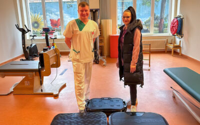Neue Vibrationsplatten für die Kinderkrebsstation im Helios Klinikum
